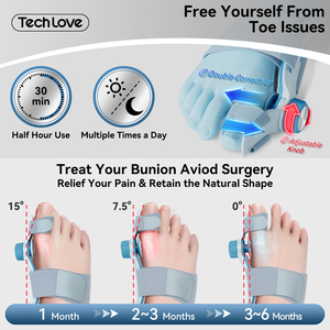 Corrector de dedos con función ajustable, regulador de hueso de juanete nocturno para aliviar los dedos de los pies, efectivo para empeorar el dolor nocturno - Product Image 6