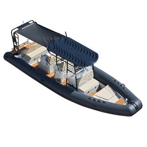 28FT Rib860 تصميم فاخر Orca Hypalon هيكل ألومنيوم صلب قابل للنفخ قارب سرعة مضلع للصيد مع رفوف لوح التزلج - Product Image 2