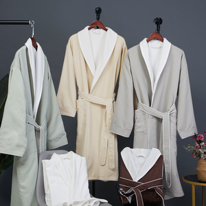 <span class=keywords><strong>Accappatoio</strong></span> Unisex SANHOO di <span class=keywords><strong>Lusso</strong></span> 100% Cotone per Hotel di <span class=keywords><strong>Lusso</strong></span>, Doppio Strato, Bianco, in Spugna Waffle per Uomo e Donna - Product Image 5