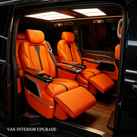 Siège VIP pivotant électrique, fauteuil inclinable de luxe avec revêtement en cuir PU pour Mercedes Sprinter V-Class