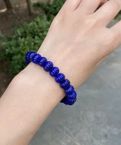 11mm Natürliche Blaue Lapislazuli Anhänger-Halskette für Damen und Herren, Reiki-Heilkristall, Abakus-Perlen-Schmuck, Wohlstands-Edelstein AAAAAA - Product Image 3