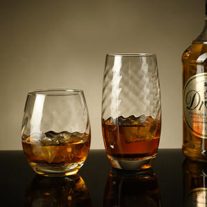 Großhandel Custom Logo verkalktes Glas Stemless Wein becher Unzerbrechliche Glas becher & Wasser gläser für Partys - Product Image 3