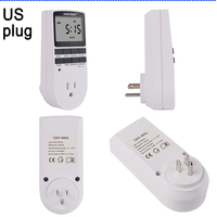 Prise de minuterie numérique SINOTIMER TM515-Prises UE/US, 16A 230V, grand écran LCD, 16 ON/OFF, interrupteurs horaires programmables