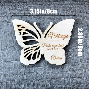 Segnaposto <span class=keywords><strong>in</strong></span> <span class=keywords><strong>Legno</strong></span> a Forma di Farfalla Personalizzato - Decorazione <span class=keywords><strong>da</strong></span> <span class=keywords><strong>Tavolo</strong></span> per Matrimoni, Anniversari, San Valentino e Feste - Product Image 6