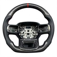 Volant sport en fibre de carbone forgée en forme de D pour Ford F-150 Raptor 2021-2023, pack de 37 pièces pour amélioration intérieure