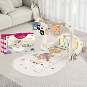 Tappetino Attività per Neonati, Giocattoli per il Tummy Time, Mini Palestra Musicale in Plastica con Piano e Girello per Bambini - Product Image 1