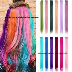 Extensions de cheveux synthétiques colorées lisses, lot de 10 pièces, directement de l'usine, approvisionnement transfrontalier - Product Image 2