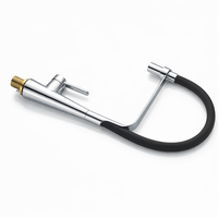 Robinet de cuisine SANIVITAL moderne en acier inoxydable 304, monocommande, avec douchette extractible, cartouche céramique, mitigeur eau chaude/froide, pour hôtel