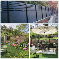 Prix d'usine, certifié CE, panneaux décoratifs composites pour jardin, clôture murale extérieure en WPC sans creuser pour petite terrasse ou cour arrière, pour l'intimité