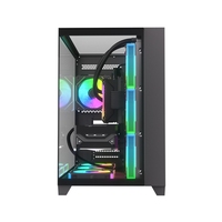 C712 White Computer Gaming Case Mid Tower PC ATX ITX Tempered Glass Cable Management Wholesale