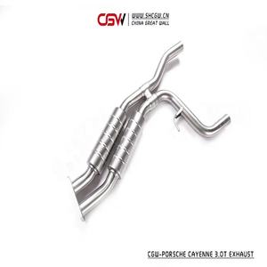 CGW Spitzenqualität Edelstahl Klappenauspuffanlage Schalldämpfer Catback und Vorderrohr für Porsche Cayenne 958.1 3.0T - Product Image 5