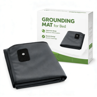 Tapis de mise à la terre gris pour lit, tapis de sommeil conducteur pour les pieds et le corps entier, tapis de mise à la terre pour le sommeil et le bien-être