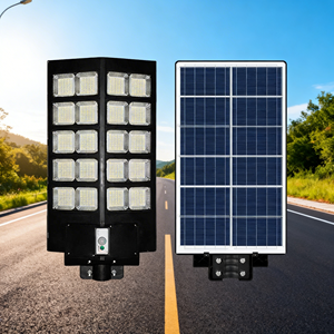 Lampadaire <span class=keywords><strong>solaire</strong></span> LED, lampes solaires 600W 800W 1000W 1200W, tout-en-un, pour <span class=keywords><strong>extérieur</strong></span>, route, jardin, IP65, haute luminosité - Product Image 1