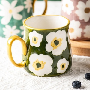 Regalo del <span class=keywords><strong>Día</strong></span> <span class=keywords><strong>de</strong></span> la madre Estilo moderno Pintado a mano Margarita Taza <span class=keywords><strong>de</strong></span> leche <span class=keywords><strong>de</strong></span> cerámica - Product Image 4