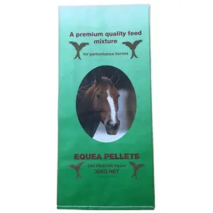 Fabbrica della cina 10kg 25kg 50kg a prova di acqua BOPP laminato pp tessuto sacchetto cavallo cibo per animali