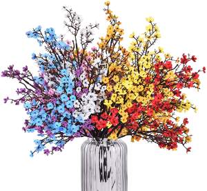 Soie Bébé Souffle Gypsophile Fleurs Artificielles Rouge Brun Fleurs De Noël pour Bébé Souffle Fleurs Bush Décoration - Product Image 6