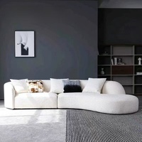 Meubles modernes de luxe en bois PU Boucle souple Forme spéciale Ensemble de canapés modulaires Cachemire Design blanc pour salon Hôtel Villa