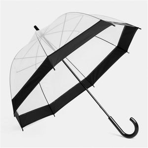 Parapluie droit pliant à commande manuelle, design bulle transparente, motif licorne, style mignon, 8 baleines, diamètre ouvert 90 cm - Product Image 4