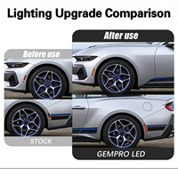 Feux de signalisation séquentiels LED pour pare-chocs avant et arrière de voiture, pour Ford Mustang S650 Gen7 2024, lentille fumée, 4 pièces