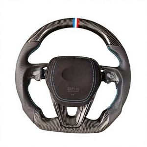 Volant <span class=keywords><strong>sport</strong></span> en cuir de qualité supérieure avec fibre de carbone pour Camry 8ème génération / <span class=keywords><strong>Corolla</strong></span> 12 / Harrier / Venza - Affichage LED Supra - Product Image 3