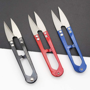 Small U-Shaped Spring Yarn Scissors Cross Stitch Thread Scissors Household Colored <b>Sewing</b> Needlework - Product Image 4