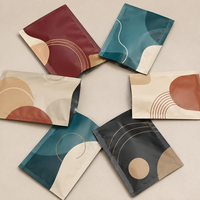 Sacs opaques imprimés sur mesure, pochettes à trois soudures latérales pour cadeaux de musée, marchandises, impression de logo mosaïque