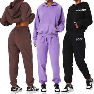 Activewear Athleisure Sport Wear Women Hoodies and Sweat Pants Set Sweat Jogging Suits