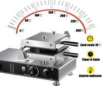 Machine à gaufres frites de pomme de terre Machine électrique à gaufres frites Cuiseur à pain frites avec minuterie et contrôle thermique