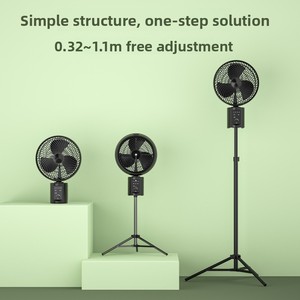 Ventilador de Circulación Recargable para el Hogar, Ventilador de Escritorio Silencioso con Temporizador, Telescópico, con Cabezal Oscilante y Control Remoto - Product Image 3