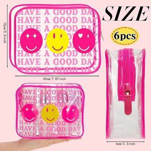<b>Transparent</b> Cosmetic <b>Bag</b> Festival Gift <b>Bag</b> PVC <b>Transparent</b> Toiletry <b>Bag</b> Large Capacity Travel Storage - Product Image 3