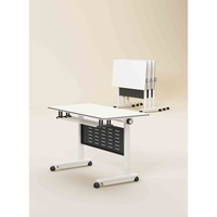 Bureau d'étude, de formation et de conférence moderne en métal, combinable, empilable et pliable, pour la maison, le bureau et l'hôtel