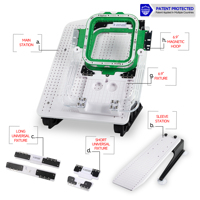 Kit de démarrage avec cercle magnétique de 6,9 pouces et station de broderie pour machine à broder Barudan BEKT-S1501CBIII