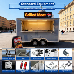 รถบรรทุกอาหารอเนกประสงค์สำหรับขายใกล้ฉันรถบรรทุกอาหารเบอร์เกอร์ทำจากพาสต้างานตามสั่ง - Product Image 4