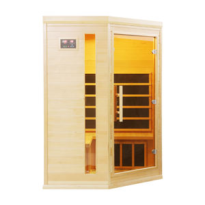 Sala de sauna de infrarrojo lejano de diseño clásico con calentador de panel de fibra de carbono para 3 personas - Product Image 2