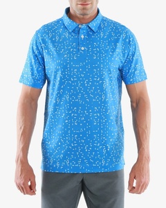 Polos de golf imprimés avec logo OEM Vente en gros Polos de haute qualité pour hommes 88% Spandex 12% Polyester Chemises de golf rayées - Product Image 3