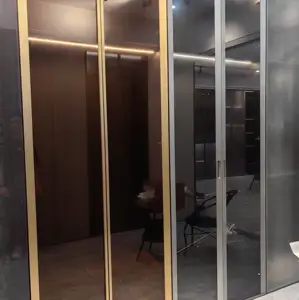 Индивидуальный алюминиевый стеклянный шкаф по низкой цене из алюминиевого сплава раздвижные двери шкаф современные шкафы для спальни