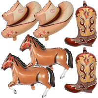 Nouvel ensemble de ballons Cowboy 2027 – Série Western Cowboy – Kit d'arche de ballons – Décoration de fête Cowgirl et Cow Boy