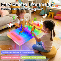 Table de piano musicale Montessori 3 en 1 avec mode de suivi lumineux, jouet éducatif pour la maternelle et la petite enfance