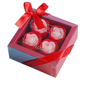 Savon en forme de rose, souvenir, décoration, fleur artificielle, cadeau immortel, savon en forme de rose en boîte, Saint-Valentin, vente en gros - Product Image 6