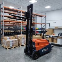 Chariot élévateur électrique compact de 1000 kg, fourche de 800 mm de large, mini transpalette à batterie, élévateur multifonction pour petit atelier