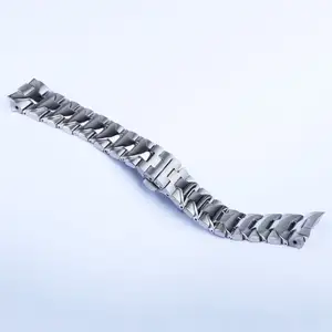 TOP VERSION 24mm Sliver Solid Curved 904L Steel Watch Band Bracelet Screw Links For Panerai Luminor 44mm