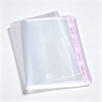 Emballage personnalisé transparent auto-adhésif en BOPP refermable, cellophane OPP imprimé en héliogravure, recyclable, pour vêtements, chaussettes, chaussures