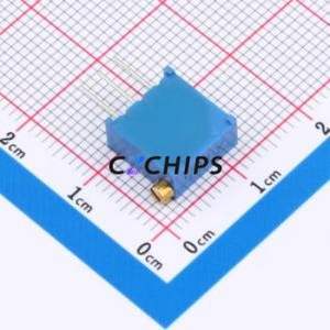 Résistance/potentiomètre réglable 3296X-105, composant traversant (THT)-3P, 9,5x4,8 mm, résistance 1 mOhm, 10 %, 500 mW, 250 ppm/ ℃ - Product Image 2