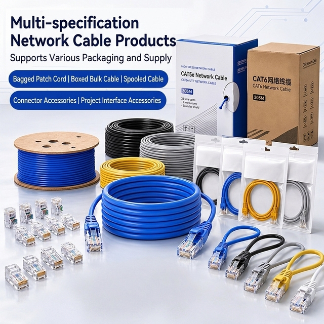 Cat6 1m 2m UTP PVC Ethernet Patch Cord Cable patch cable Stranded Copper RJ45 8-Conductor Network Cable LAN cat 6 patch cords