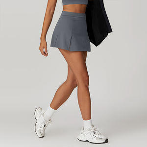 Falda de Golf elástica de 4 vías azul marino, ropa deportiva para gimnasio, tela de nailon transpirable de verano con capa Base, faldas de tenis - Product Image 6