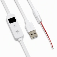 Câble de contrôleur de chauffage USB 5V vers Type C avec affichage numérique et interrupteur intégré