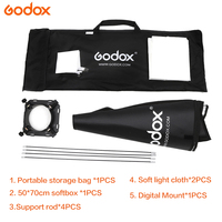 GODOX Softbox 50*70cm carré Softbox Digital Mount Softbox Reflector for Mini Studio Flash Speedlite Video Portrait Photography