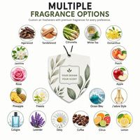 Carte parfumée suspendue pour véhicule, personnalisée, impression numérique, finition gaufrée, élimination des odeurs, en gros