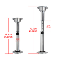 HEYRV RV Pied de table Kirsite Hauteur réglable Caravane Table à manger Pieds pour bateau marin Camping-car