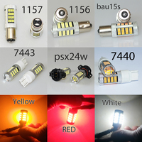 Blanc jaune rouge psx24w 4014 92led 92smd voiture antibrouillard phares automobiles led brouillard phare Auto lampe voiture antibrouillard